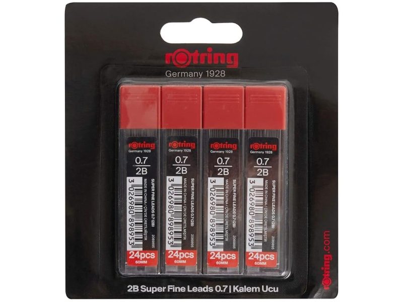🛍️ Rotring Super Polimer Kurşun Kalem Ucu (2B), 4’lü Paket, 0.7 mm 2094211