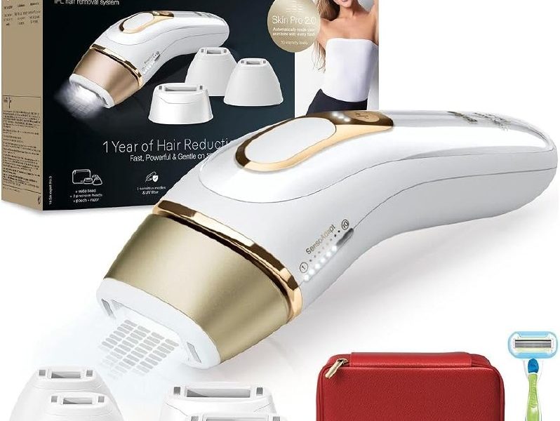 Braun IPL Silk·expert Pro 5, Evde Tüy Alma, Çanta, Venus Tıraş Makinesi, 4 Başlık ile, PL5382