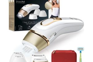 🛍️ Braun IPL Silk·expert Pro 5, Evde Tüy Alma, Çanta, Venus Tıraş Makinesi, 4 Başlık ile, PL5382