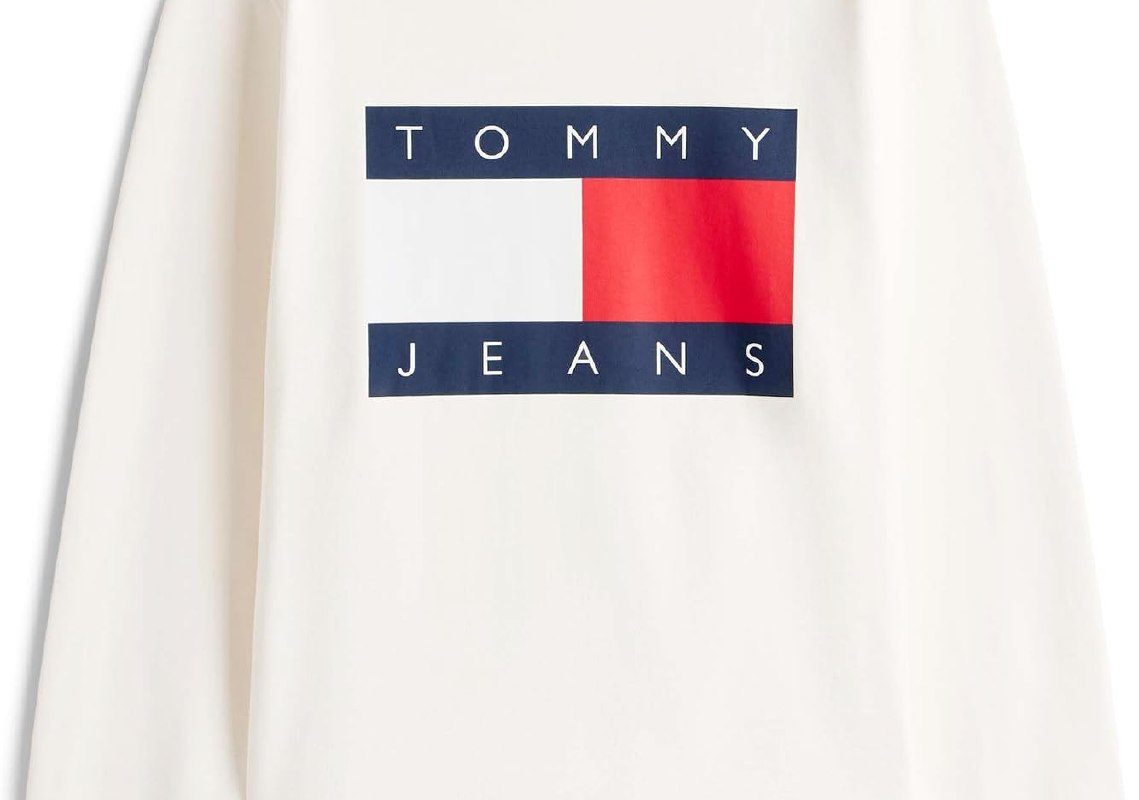 🛒 Tommy Hilfiger TJM REG BIG FLAG CNECK EXT Sweatshirt Erkek — %65 İndirim