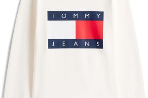 🛒 Tommy Hilfiger TJM REG BIG FLAG CNECK EXT Sweatshirt Erkek — %65 İndirim