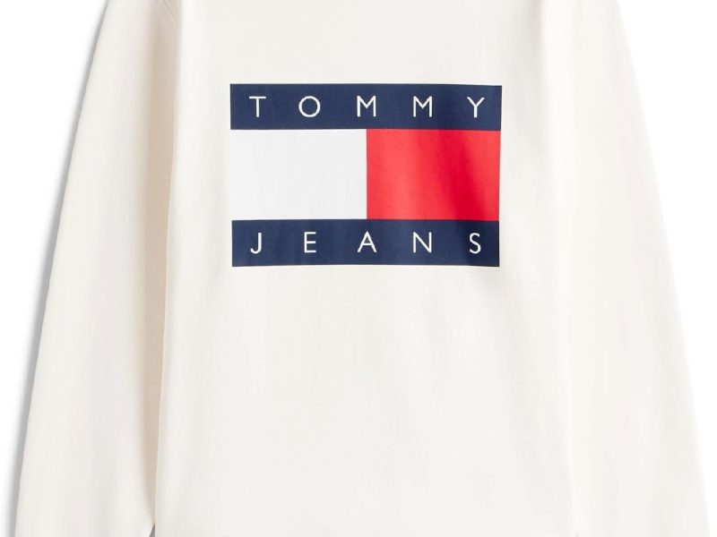 🛒 Tommy Hilfiger TJM REG BIG FLAG CNECK EXT Sweatshirt Erkek — %65 İndirim
