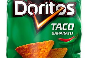 🛒 4 Adet Alımda! | Doritos Taco Baharatlı Mısır Cipsi Mega Boy 218 g — %28 İndirim