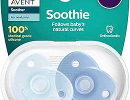 🚨 Philips Avent Soothie Emzik, 0‑6 Ay Erkek Bebekler için, 2’li Paket, Ortodontik Silikon, BPA İçermez, Tek Parça Tasarım, Hastane Onaylı, Taşıma Kutulu, SCF099/21