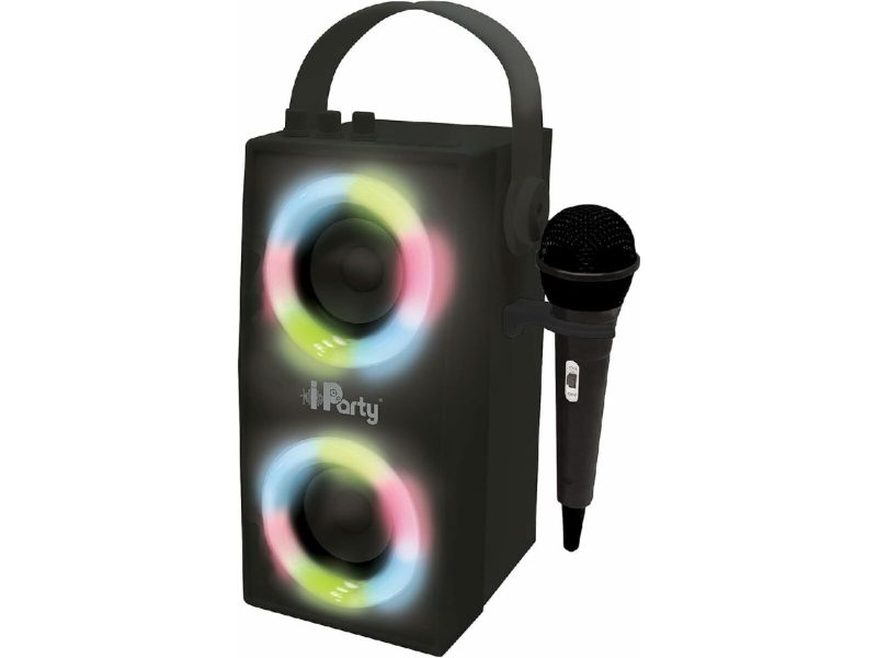 🚨 Lexibook iPparty Hoparlör – Taşınabilir Bluetooth Mikrofon Hoparlörü, Karaoke, Işık Efektleri, Kablosuz, USB, SD Kart, Şarj Edilebilir Pil, Siyah, BTP180BKZ, Tek Boyut — %10 İndirim