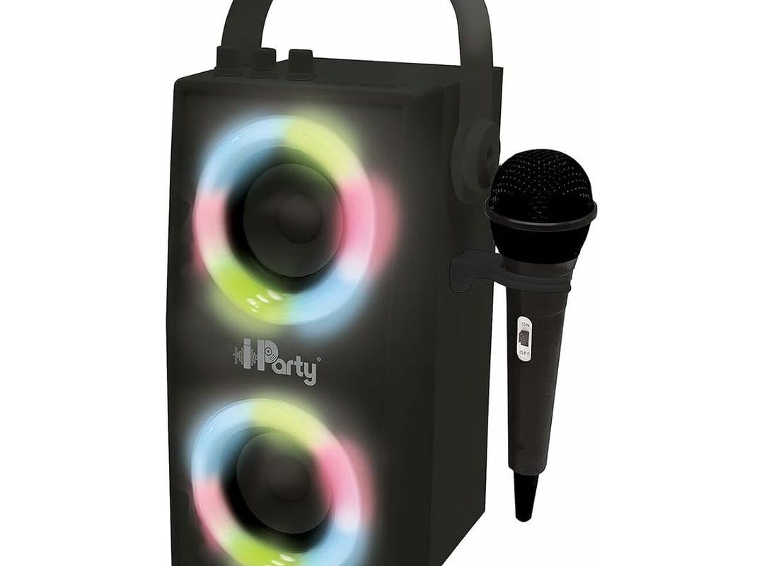 🛍️ Lexibook iPparty Hoparlör Taşınabilir Bluetooth Mikrofon Hoparlörü, Karaoke, Işık Efektleri, Kablosuz, USB, SD Kart, Şarj Edilebilir Pil, Siyah, BTP180BKZ, Tek Boyut