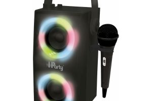 🛍️ Lexibook iPparty Hoparlör   Taşınabilir Bluetooth Mikrofon Hoparlörü, Karaoke, Işık Efektleri, Kablosuz, USB, SD Kart, Şarj Edilebilir Pil, Siyah, BTP180BKZ, Tek Boyut