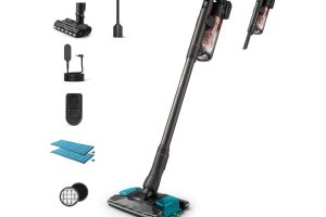 🛍️ 8000 Serisi Aqua Plus Kablosuz Dik Süpürge, 360° Güçlü Emiş, TriActive Akıllı LED Başlık, 80 dk’ya Kadar Kullanım, XC8153/10
