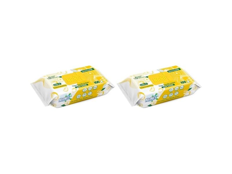 🛍️ Nano Yüzey Temizlik Havlusu 100’lü Limon Ferahliği 2li paket