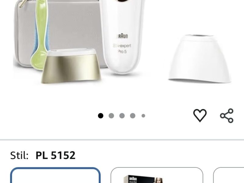 Braun IPL Silk·expert Pro 5, Evde Tüy Alma, Çanta, Venus Tıraş Makinesi, 2 Başlık ile, PL5152
