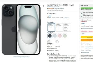 Apple iPhone 15 (128 GB) – Siyah