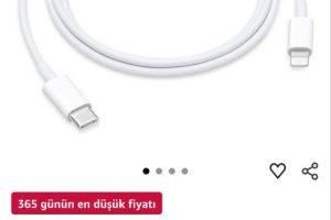 Apple USB-C – Lightning Kablosu (1 m)