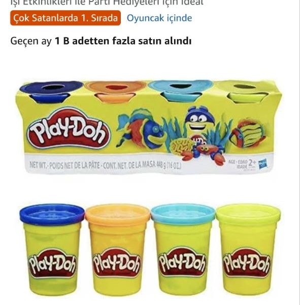 Play-Doh Tatlı Renkler Oyun Hamuru 4Lü Paket Her Biri 113 G (4 Oz) Kutu | 2 Yaş Ve Üzeri Çocuklar İçin | Sanat Ve El İ — %33 İndirim