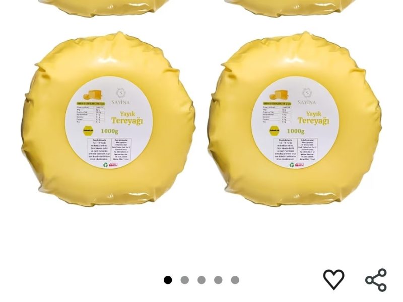 Sayina Rize Yayık Köy Tereyağı (4000Gr) Katkısız Doğal Kahvaltılık — %62 İndirim