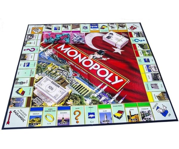 🛍 Monopoly Türkiye Sürümü Kutu Oyunu | Aileler ve Çocuklar İçin Eğlenceli Oyun | 8 Yaş ve Üzeri | 2-6 Oyuncu