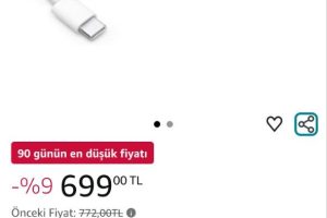 Apple 60 W USB-C Şarj Kablosu (1 m)