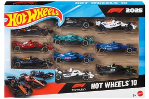 🚨 Hot Wheels Formula 1 oyuncak arabalar, her biri 2025 F1 yarış takımlarını temsil eden 1:64 ölçekli 10’lu metal yarış arabası seti, gerçekçi ayrıntılar ile hem oynamak hem sergilemek için ideal, JMM24