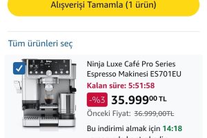 Ninja Luxe Café Pro Series Espresso Makinesi ES701EU — %94 İndirim