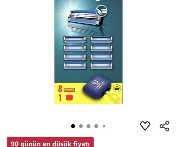Gillette Mach3 Avantajlı Yedek Tıraş Bıçağı 8 Adet