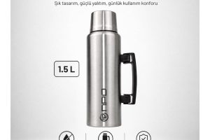 NPO NT01 1.5L Çift Katmanlı Vakum Teknolojili 24H Sıcak 48H Soğuk 72H Buzlu Koruma Çelik Termos