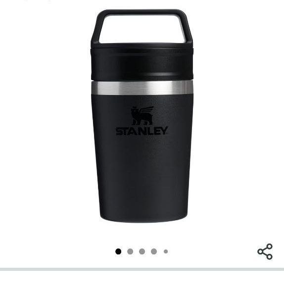 Stanley Cafe To-Go Travel Mug Termos Bardak, Siyah, 0.23 Litre | 3 saat dayanır. Sıcak – 4 saat. Soğuk – Bulaşık makinesinde yıkanabilir – Taşıma sapı – Paslanmaz çelik