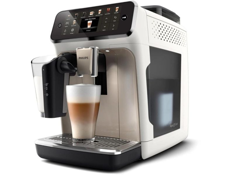 Philips 5500 Serisi LatteGo Tam Otomatik Espresso Makinesi, 20 Sıcak ve Soğuk İçecek, Renkli Dokunmatik Ekran, SilentBrew Teknolojisi (EP5543/90)