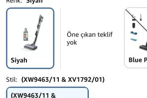 Philips 9000 Serisi AquaTrio Kablosuz Dikey Süpürge (XW9463/11) ve Philips Aqua Trio Uyumlu Zemin Temizleme Solüsyonu (XV1792/01)