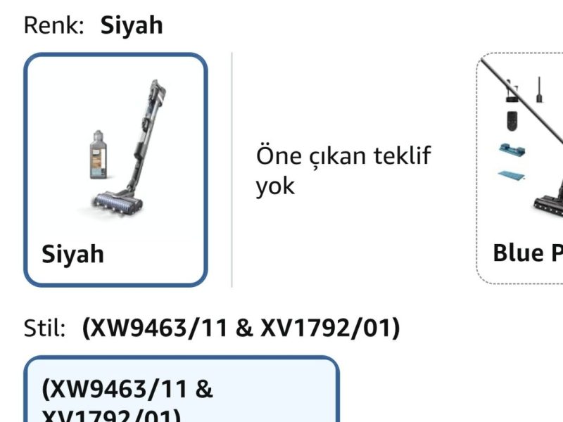 Philips 9000 Serisi AquaTrio Kablosuz Dikey Süpürge (XW9463/11) ve Philips Aqua Trio Uyumlu Zemin Temizleme Solüsyonu (XV1792/01)