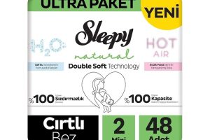 🛍️ Sleepy Natural Double Soft Ultra Paket Bebek Bezi 2 Numara Mini 48 Adet