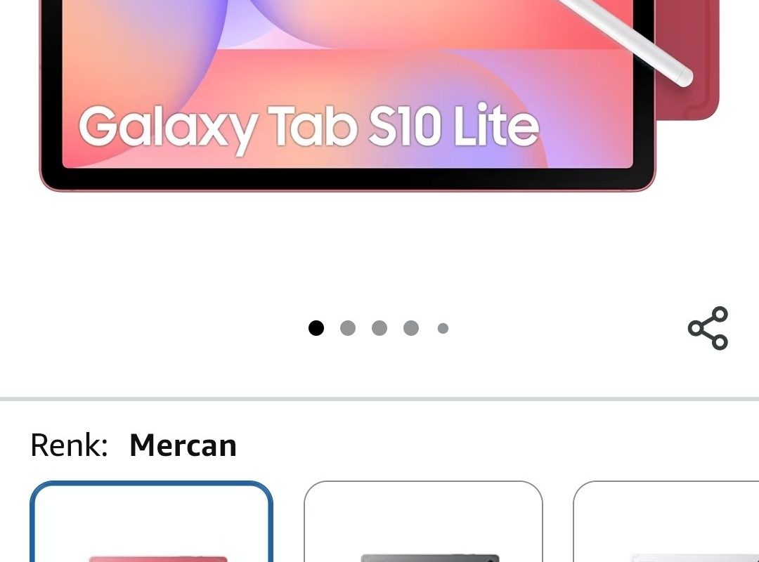 Samsung Galaxy Tab S10 Lite, WiFi Android Tablet, 6GB RAM, 128GB Depolama Alanı, Mercan, 10.9″ 13.499₺