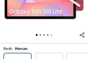 Samsung Galaxy Tab S10 Lite, WiFi Android Tablet, 6GB RAM, 128GB Depolama Alanı, Mercan, 10.9″ 13.499₺