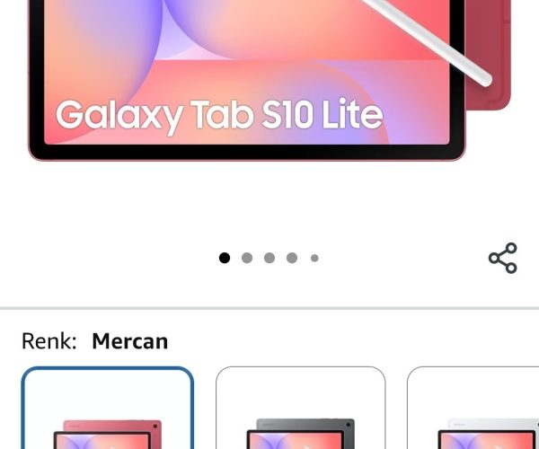 Samsung Galaxy Tab S10 Lite, WiFi Android Tablet, 6GB RAM, 128GB Depolama Alanı, Mercan, 10.9″ 13.499₺
