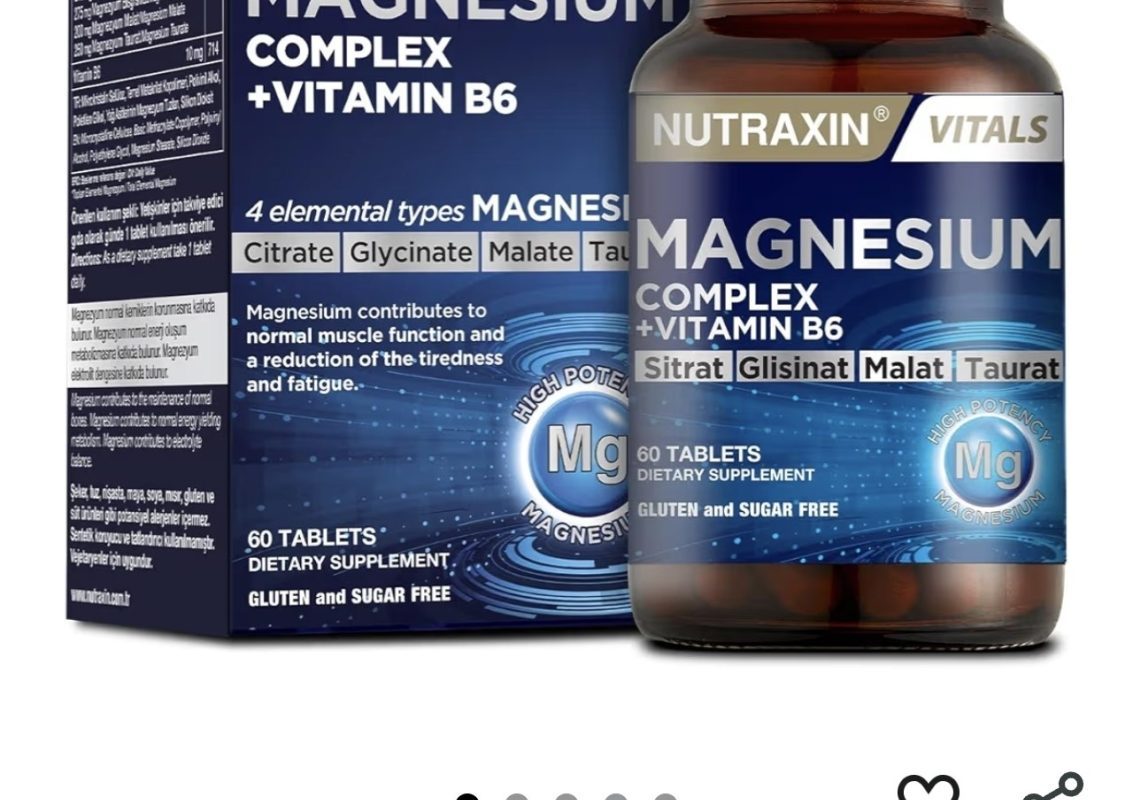 Fırsat: Nutraxin Magnesium Complex Gıda Takviyesi, 60 Tablet — %40 İndirim