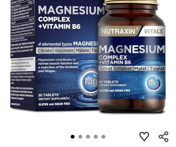 Fırsat: Nutraxin Magnesium Complex Gıda Takviyesi, 60 Tablet — %40 İndirim