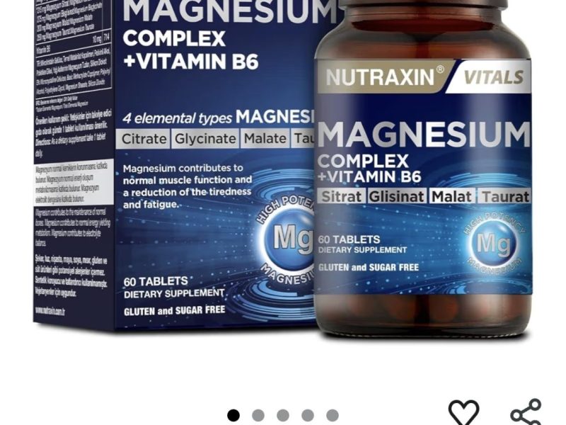 Fırsat: Nutraxin Magnesium Complex Gıda Takviyesi, 60 Tablet — %40 İndirim