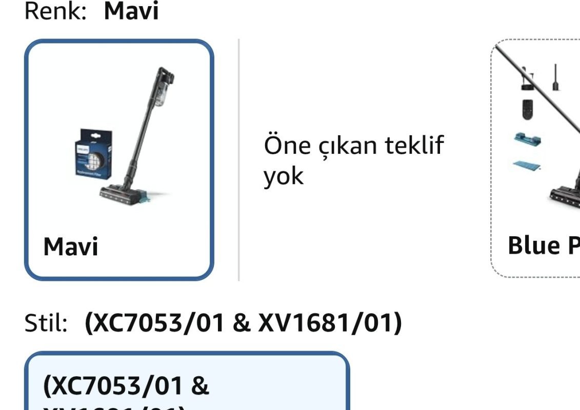 Philips 7000 Serisi Aqua 25.2 V Kablosuz Dik Süpürge (XC7053/01) ve Philips Orijinal Yedek Filtre – Kablosuz Süpürge 6000, 7000 ve 8000 Serisi ile Uyumlu (XV1681/01)