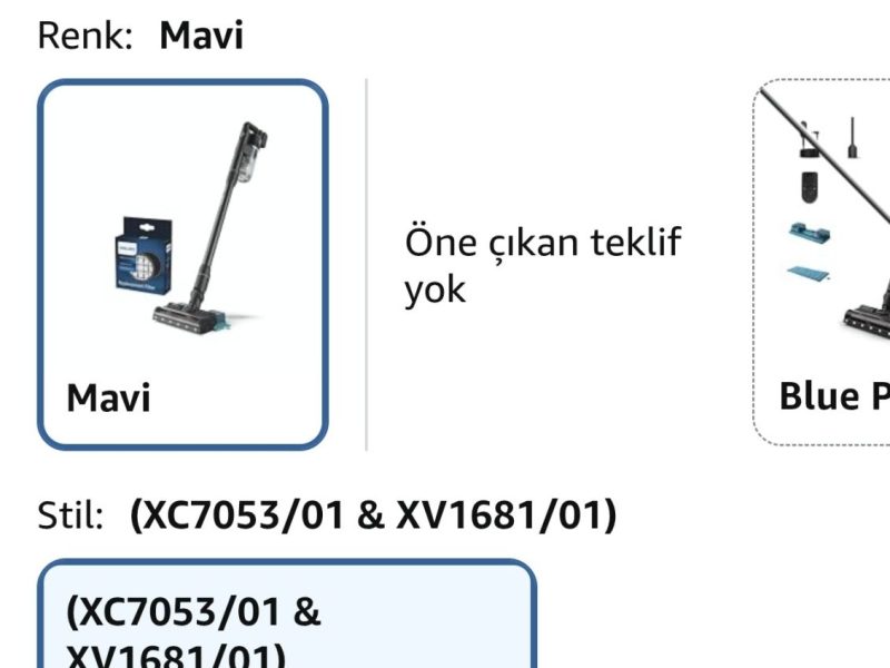 Philips 7000 Serisi Aqua 25.2 V Kablosuz Dik Süpürge (XC7053/01) ve Philips Orijinal Yedek Filtre – Kablosuz Süpürge 6000, 7000 ve 8000 Serisi ile Uyumlu (XV1681/01)