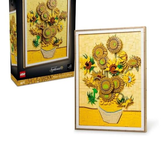 LEGO Art Vincent van Gogh – Ayçiçekleri 31215 | Yetişkinler için Ayarlanabilir Taç Yaprakları İçeren Dekoratif Model Yapım Seti, Hediye Fikri (2615 Parça)