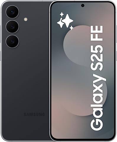 Samsung Galaxy S25 FE Yapay Zeka (AI) Telefon, JetBlack, 8GB Bellek, 256GB Depolama, 50MP Kamera, 6,7 inç Ekran, İnce ve D…