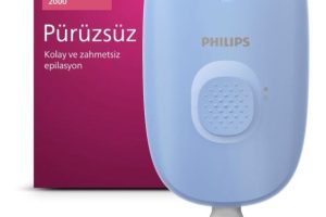Philips Epilasyon Cihazı, Taşınabilir Kompakt Tasarım, Yıkanabilir Başlık, Kablolu, 4 Haftaya Kadar Pürüzsüzlük, Mavi Renk, BRE228/05