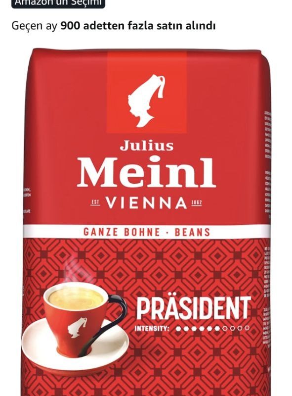 Julius Meinl President Çekirdek Kahve, Orta Kavrulmuş, Classic Aromalı, 500 g