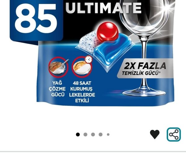 Finish Ultimate 85 Kapsül Bulaşık Makinesi Deterjanı Tableti 85 Kapsül – 494₺