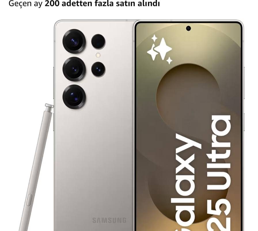 Samsung Galaxy S25 Ultra, Yapay Zeka(AI) Telefon, 12GB RAM, 512GB Hafıza, Titanyum Gri, Android Akıllı Telefon, 200MP Kamera, S Pen, Uzun Pil Ömrü (Samsung Türkiye Garantili)