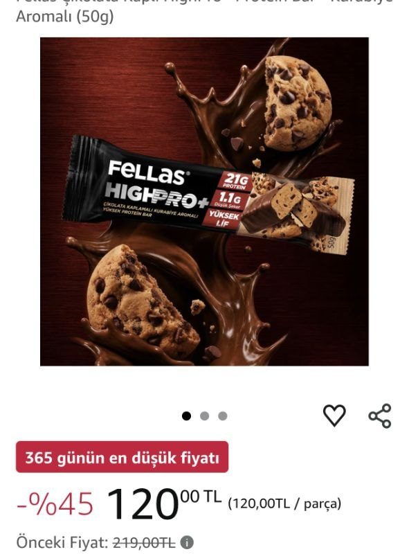 Fellas Çikolata Kaplı HighPro+ Protein Bar – Kurabiye Aromalı (50g)