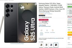 Samsung Galaxy S25 Ultra, Yapay Zeka(AI) Telefon, 12GB RAM, 512GB Hafıza, Titanyum Siyah, Android Akıllı Telefon, 200MP Kamera, S Pen, Uzun Pil Ömrü (Samsung Türkiye Garantili)