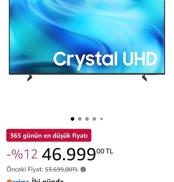 Samsung 75 İnç Crystal UHD U8000 Televizyon