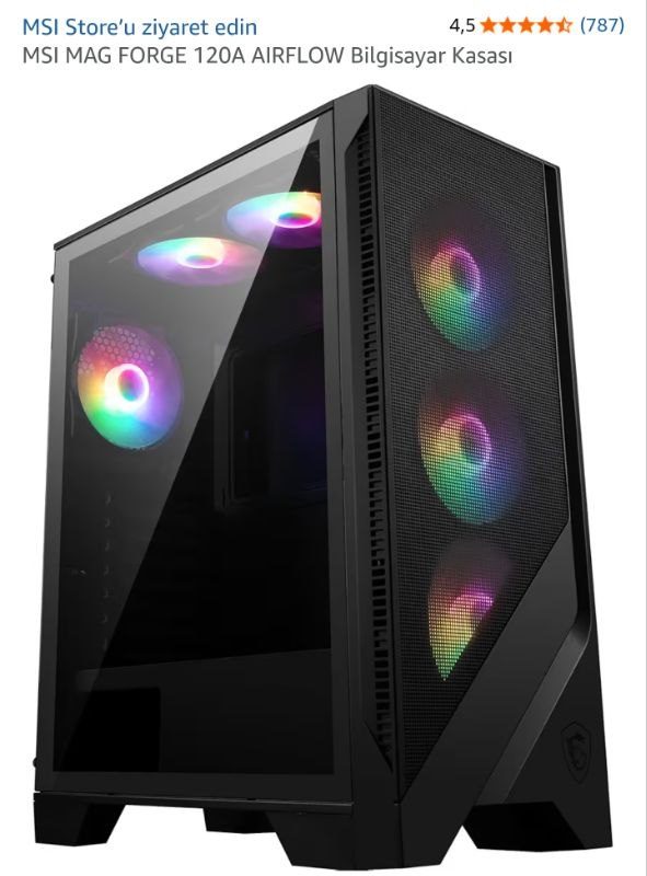 MSI MAG FORGE 120A AIRFLOW Bilgisayar Kasası