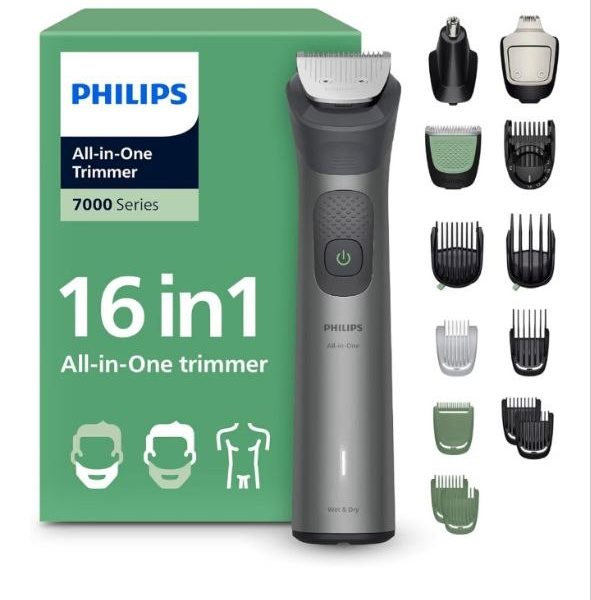 Philips 7000 Serisi 16in1, ErkekBakım Seti,Yüz/Saç/Vücut Tıraş Makinesi, Islak/Kuru Kullanım,MG7931/30
