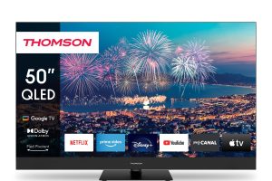 🚨 Thomson TV 50 İnç (127 cm) Qled Plus 4K Uhd Smart Google TV, Entegre Soundbar, Sesli Kontrol, Chromecast, Dolby Vision/Atmos, Merkezi Dönebilen Stand, 50QG6C14