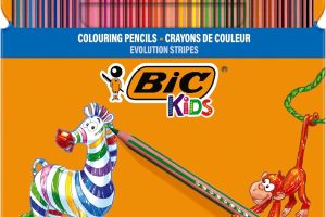 🛒 BIC Kids Evolution Stripes Kuru Boya Kalemi, 24’lü Kutu, Kıymık Oluşturmaz, Çiğnemeye Karşı Dayanıklı, Kolay Açılır — %39 İndirim